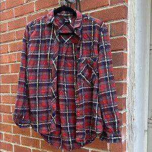 BDG Red & Blue Plaid Button Down Shirt